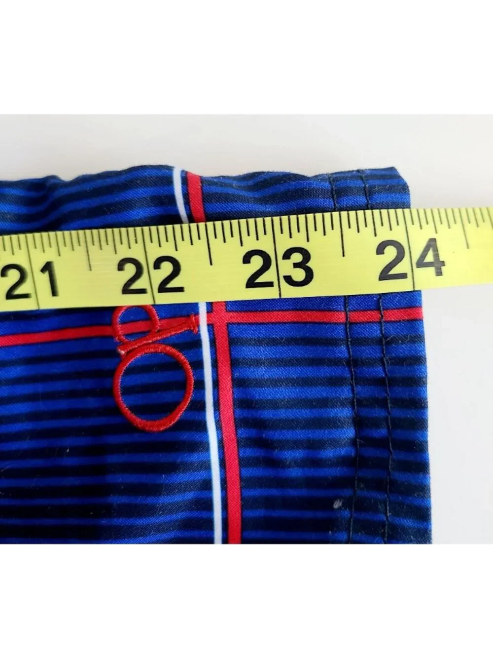 Op Ocean Pacific Men's 3XL Blue Plaid Striped Swim Trunks Pockets & Mesh Lining